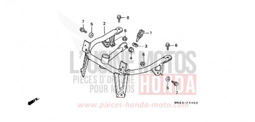 SOUTIEN DE CAPOT (GL1500AN/SEN) GL1500SEN de 1992